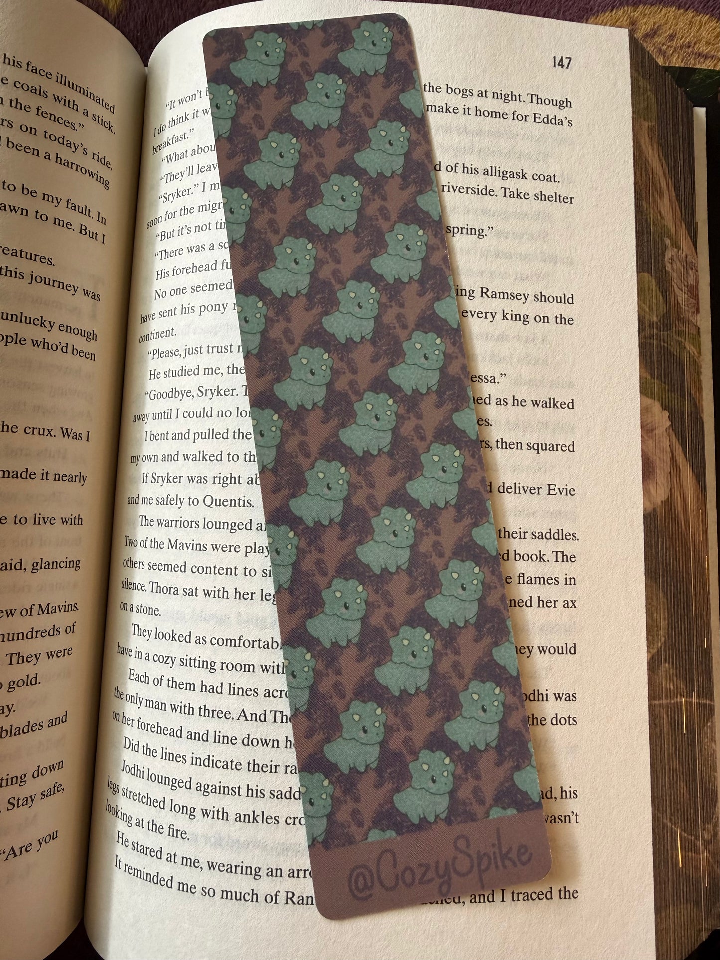 Chubby Triceratops Bookmark