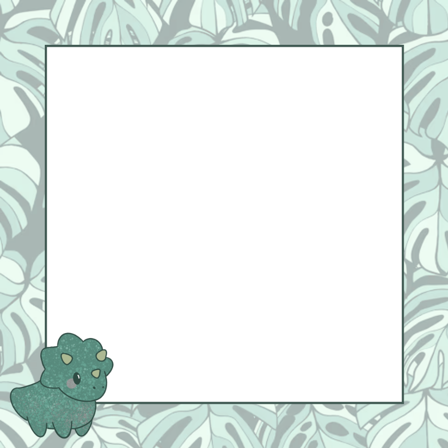 Chubby Triceratops Unlined & Lined Square Notepad